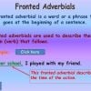 Fronted Adverbials PowerPoint1